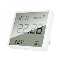 Цифровий термометр гігрометр Veron WX42 Indoor electronic clock with hygrothermometer White
